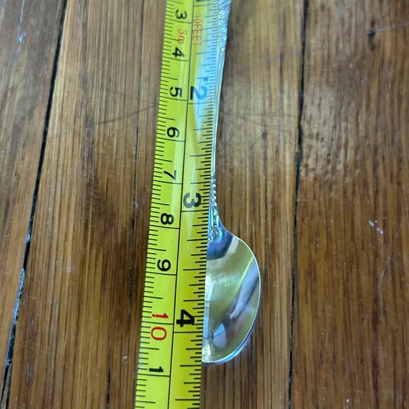 Vintage Japan Nickel Silver Demitasse Flatware Spoon 4.25" - Picture 11 of 11